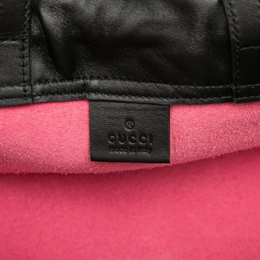 GUCCI Authentic Black Leather Backpack - Picture 5 of 7